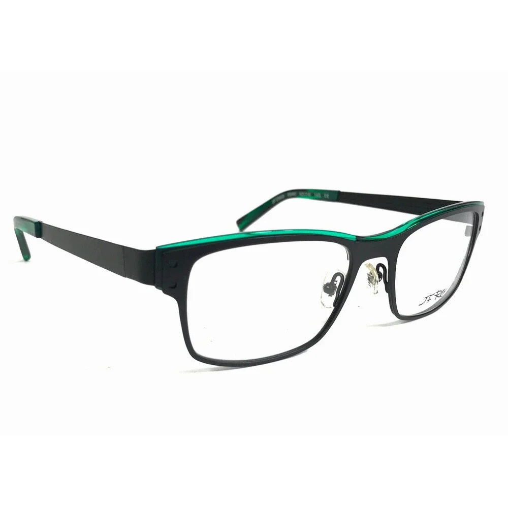 J.F. Rey Eyeglasses Frames JF2553 0040 Matte Black Green Tortoise 52-19-140